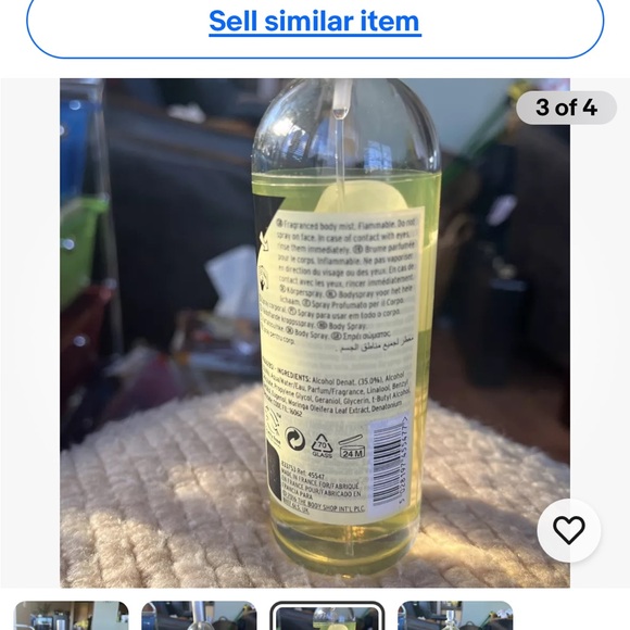 The Body Shop Moringa Body Mist 100ml.  Check Level. - Picture 3 of 4